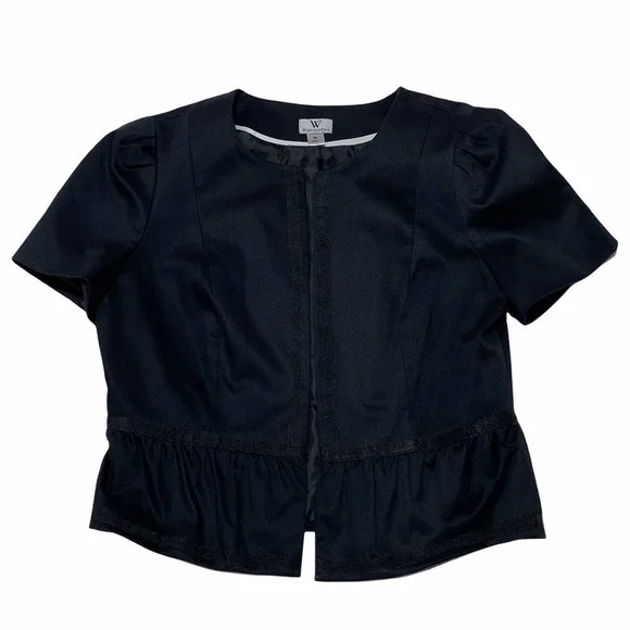 WORTHINGTON Black Embroidered Cardigan Sweater - Picture 5 of 11